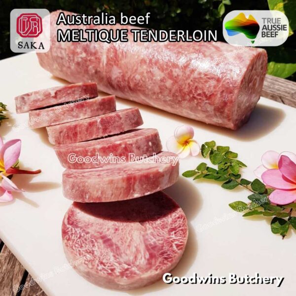 Beef MELTIQUE TENDERLOIN import Australia SAKA steak cuts 500gr | daging sapi meltik has dalam Eye Fillet mignon for Teriyaki Shabu2 Sukiyaki Saikoro Roast Schnitzel frozen - Image 12