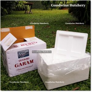 Packaging STYROFOAM CARTON BOX SET +/- 53x38x34cm 1.6kg | styrofoam LARGE 68L + kardus dus bekas GudangGaram