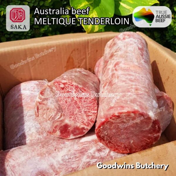 Beef MELTIQUE TENDERLOIN import Australia SAKA steak cuts 500gr | daging sapi meltik has dalam Eye Fillet mignon for Teriyaki Shabu2 Sukiyaki Saikoro Roast Schnitzel frozen - Image 10