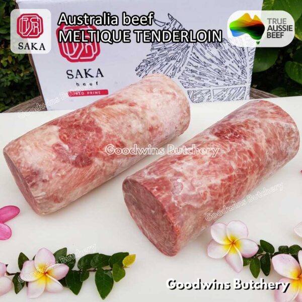 Beef MELTIQUE TENDERLOIN import Australia SAKA steak cuts 500gr | daging sapi meltik has dalam Eye Fillet mignon for Teriyaki Shabu2 Sukiyaki Saikoro Roast Schnitzel frozen - Image 4