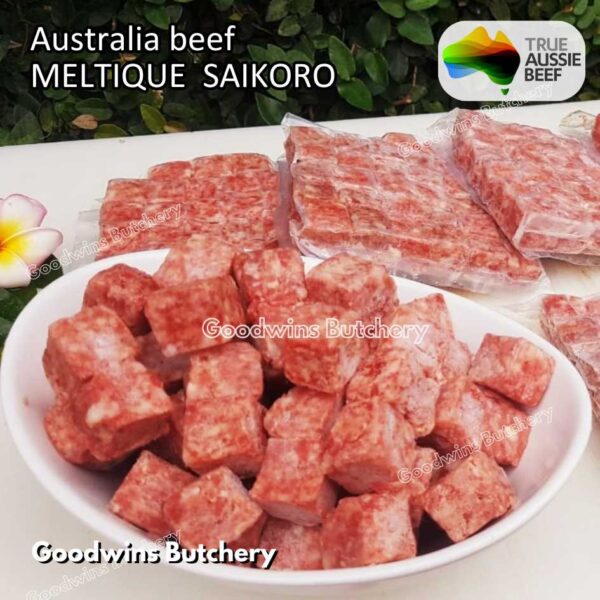 Beef MELTIQUE FRESHLY DICED SAIKORO TO ORDER 2cm 1kg | daging meltik import Australia SAKA | SIRLOIN RIBEYE TENDERLOIN frozen - Image 9