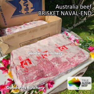 Beef BRISKET NE (Naval End) Australia AMH frozen whole cut 7-9kg | daging sapi sandung lamur beku