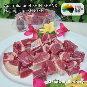 Beef SHIN SHANK daging sapi sengkel import beku frozen PIECES +/-1kg | Australia Kilcoy Borrello Teys Diamantina | Brazil Friboi