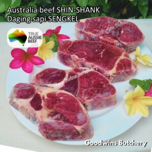 Beef SHIN SHANK daging sapi sengkel import beku frozen PORTIONED +/-1kg | Australia Kilcoy Borrello Teys Diamantina | Brazil Friboi