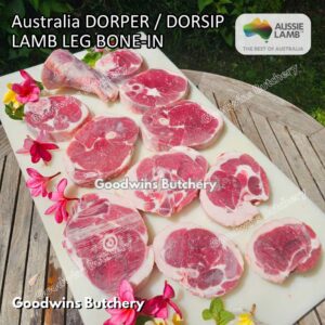 Australia Lamb Dorper / Dorsip LEG BONE-IN osso bucco cuts 2.5cm 1kg | kaki domba muda import beku frozen