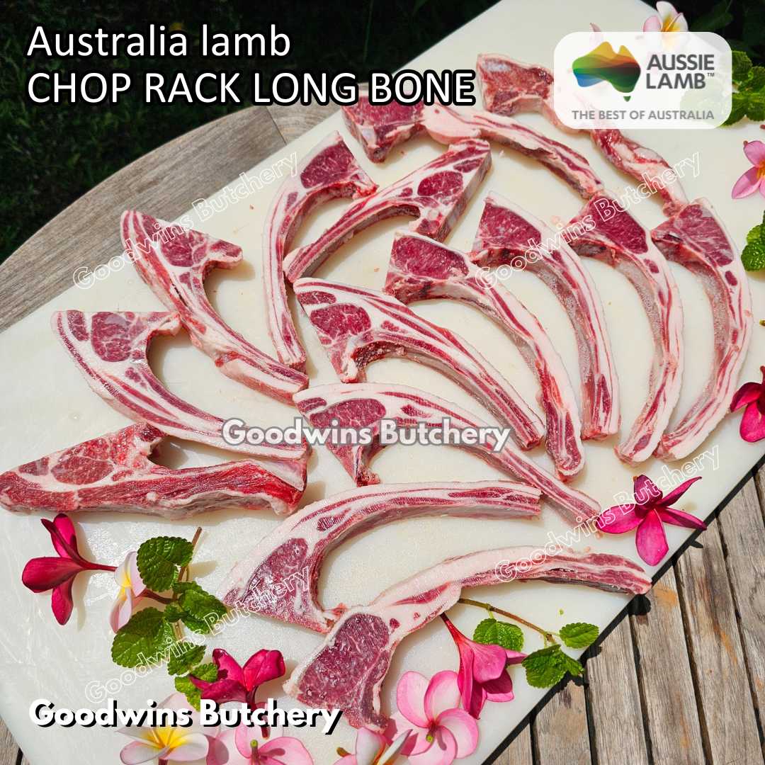 Australia LAMB CHOP RACK long bones +/- 1kg | daging tulang iga domba muda import frozen - Image 9