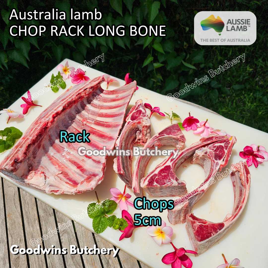 Australia LAMB CHOP RACK long bones +/- 1kg | daging tulang iga domba muda import frozen - Image 8