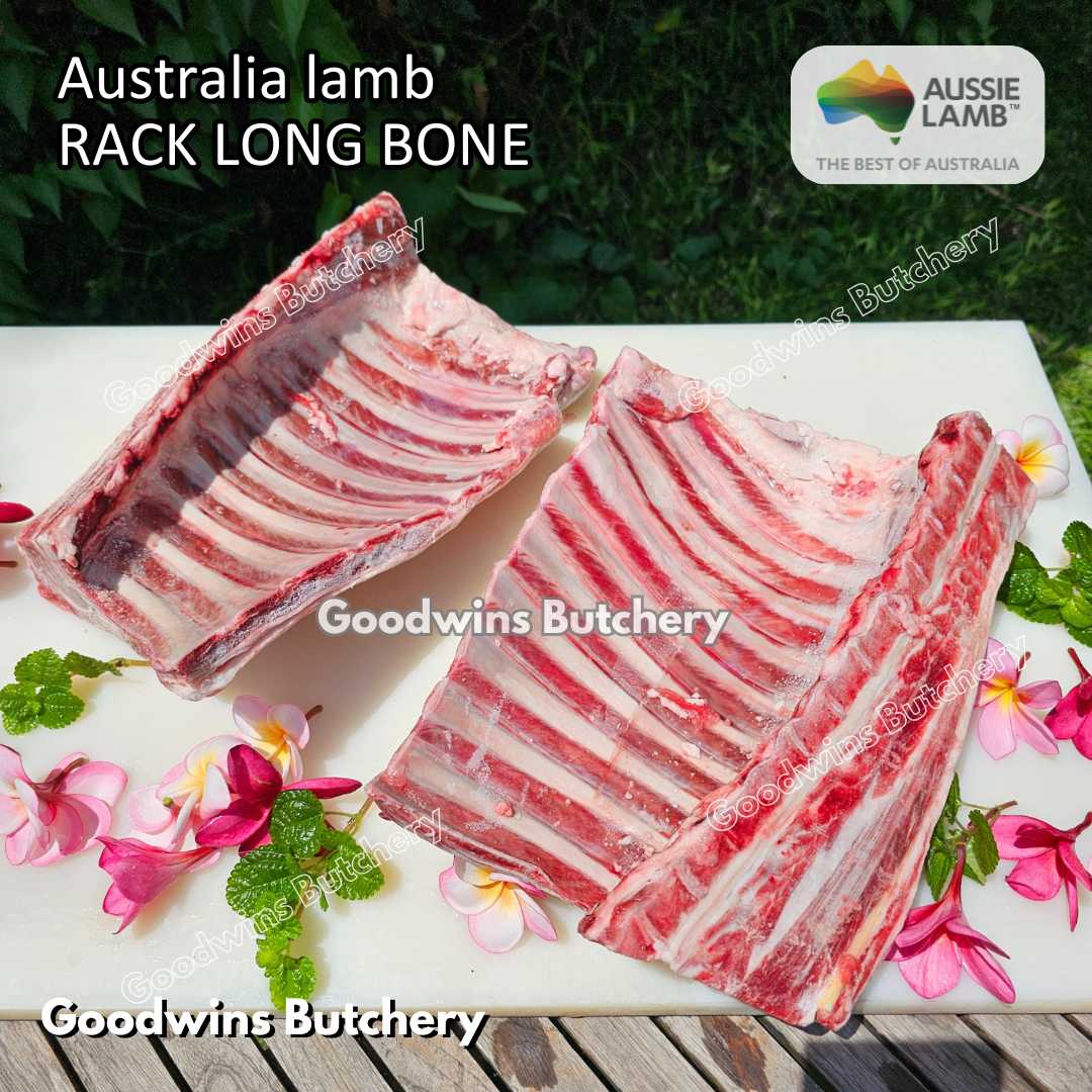 Australia LAMB CHOP RACK long bones +/- 1kg | daging tulang iga domba muda import frozen - Image 4