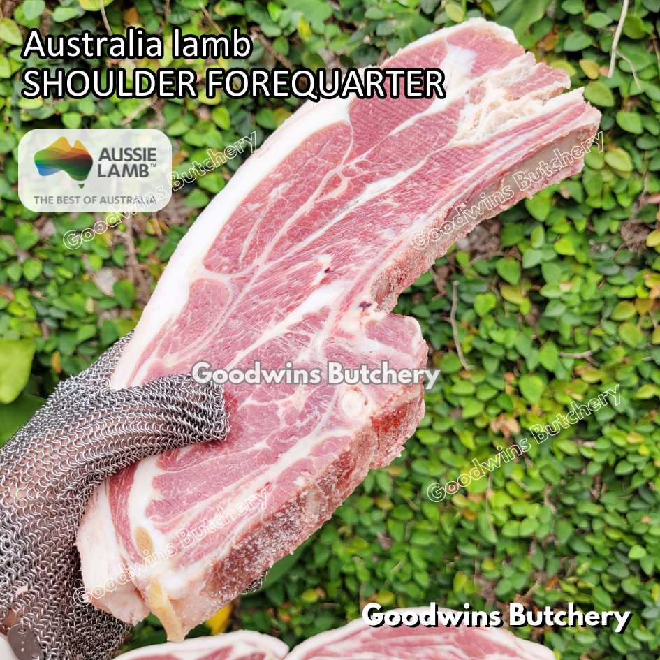 Lamb shoulder FOREQUARTER CHOP bone-in Australia +/- 1kg | brand Wammco Midfield WhiteStripe | bahu domba muda import frozen - Image 36