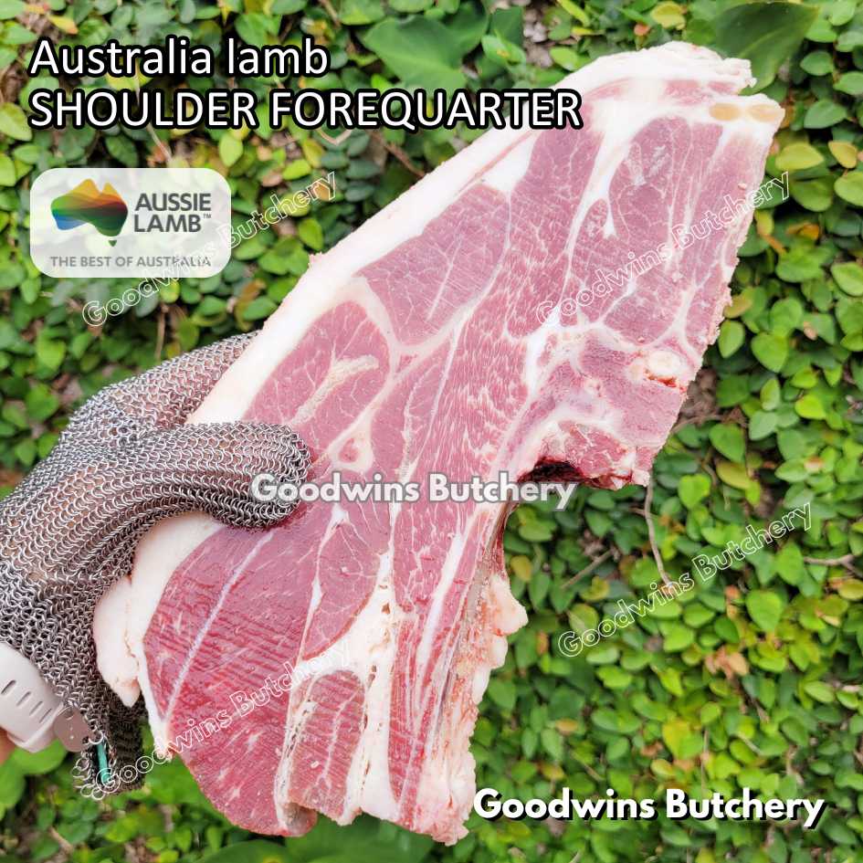 Lamb shoulder FOREQUARTER CHOP bone-in Australia +/- 1kg | brand Wammco Midfield WhiteStripe | bahu domba muda import frozen - Image 39
