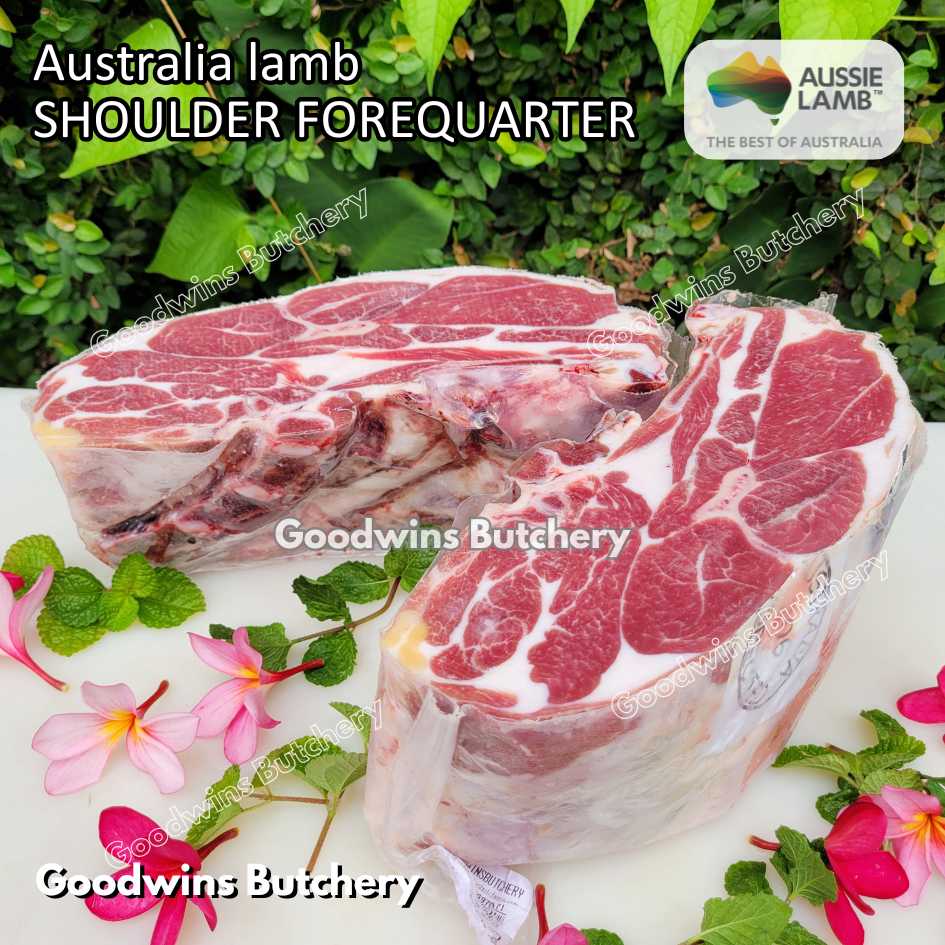 Lamb shoulder FOREQUARTER CHOP bone-in Australia +/- 1kg | brand Wammco Midfield WhiteStripe | bahu domba muda import frozen - Image 24
