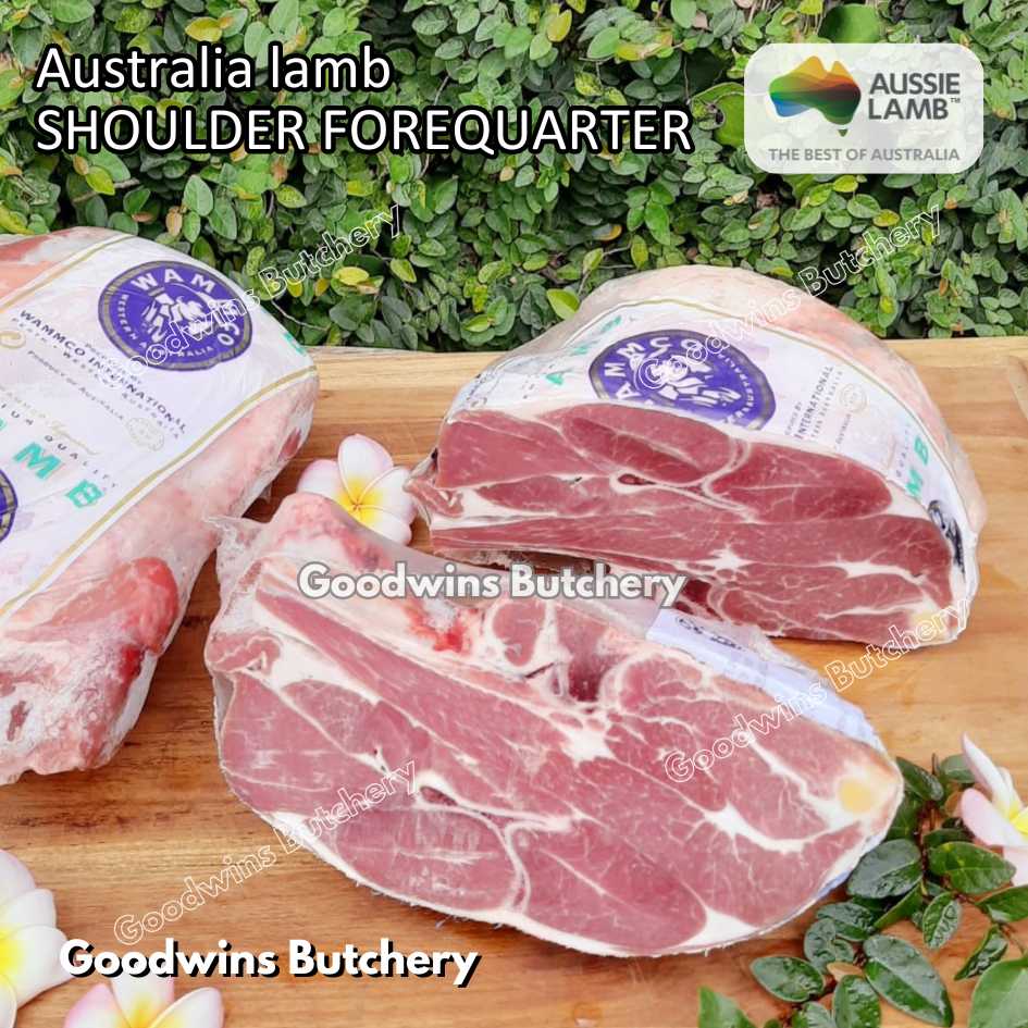 Lamb shoulder FOREQUARTER CHOP bone-in Australia +/- 1kg | brand Wammco Midfield WhiteStripe | bahu domba muda import frozen - Image 23