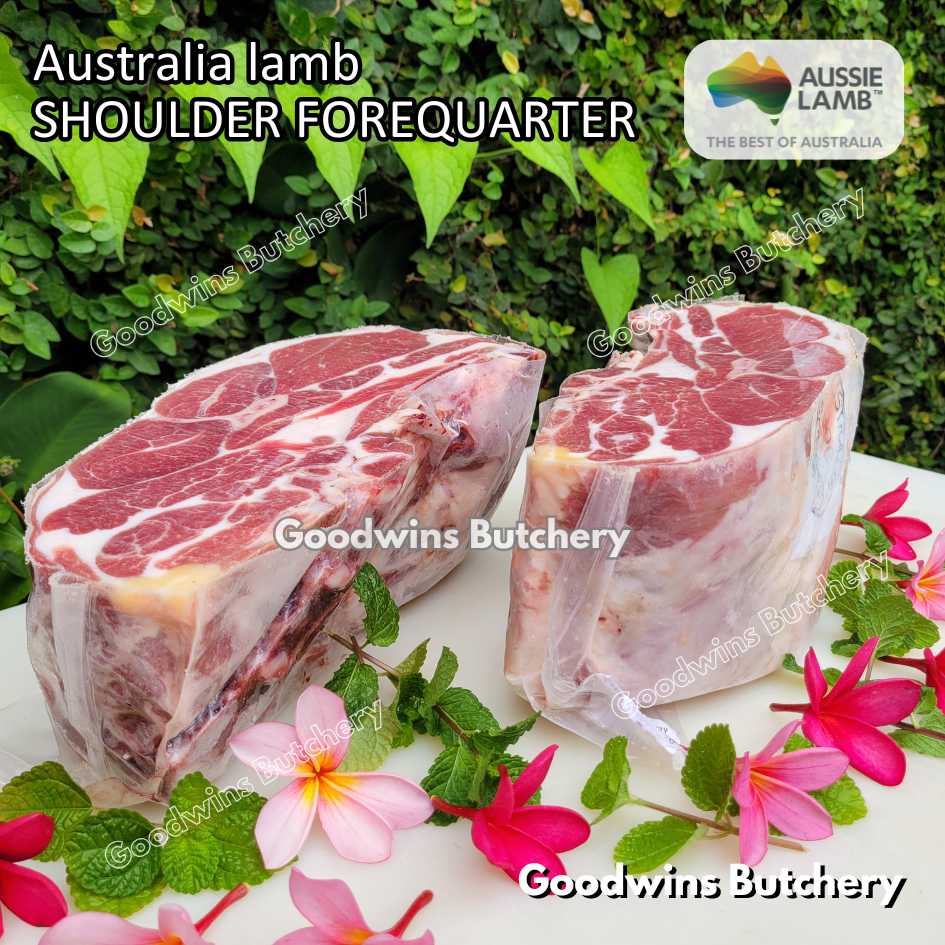 Lamb shoulder FOREQUARTER CHOP bone-in Australia +/- 1kg | brand Wammco Midfield WhiteStripe | bahu domba muda import frozen - Image 22