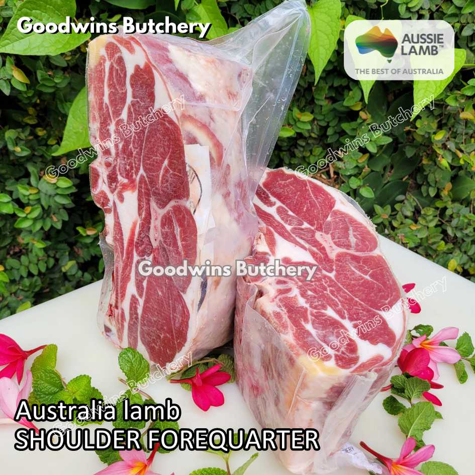 Lamb shoulder FOREQUARTER CHOP bone-in Australia +/- 1kg | brand Wammco Midfield WhiteStripe | bahu domba muda import frozen - Image 20