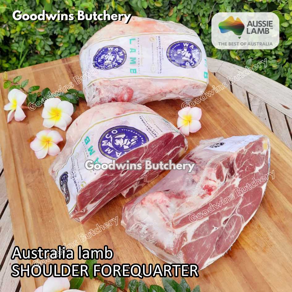 Lamb shoulder FOREQUARTER CHOP bone-in Australia +/- 1kg | brand Wammco Midfield WhiteStripe | bahu domba muda import frozen - Image 19