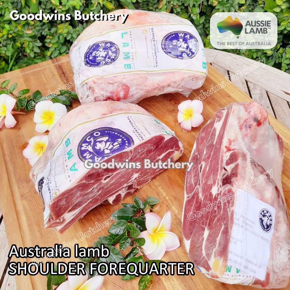 Lamb shoulder FOREQUARTER CHOP bone-in Australia +/- 1kg | brand Wammco Midfield WhiteStripe | bahu domba muda import frozen - Image 18