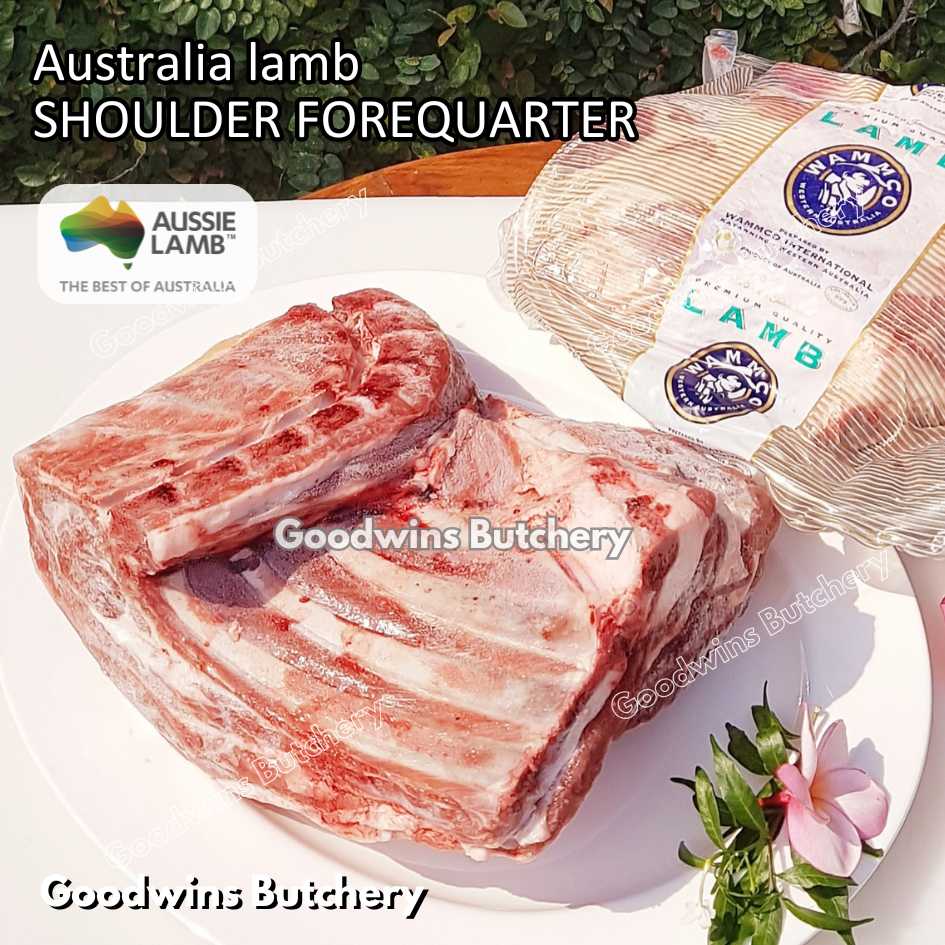 Lamb shoulder FOREQUARTER CHOP bone-in Australia +/- 1kg | brand Wammco Midfield WhiteStripe | bahu domba muda import frozen - Image 8