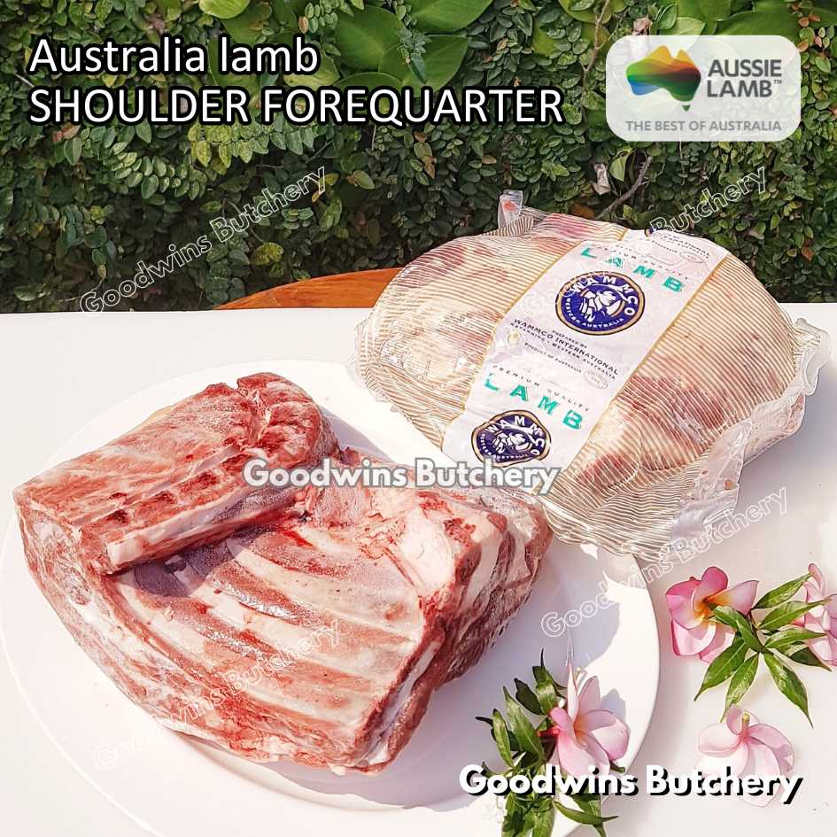 Lamb shoulder FOREQUARTER CHOP bone-in Australia +/- 1kg | brand Wammco Midfield WhiteStripe | bahu domba muda import frozen - Image 7