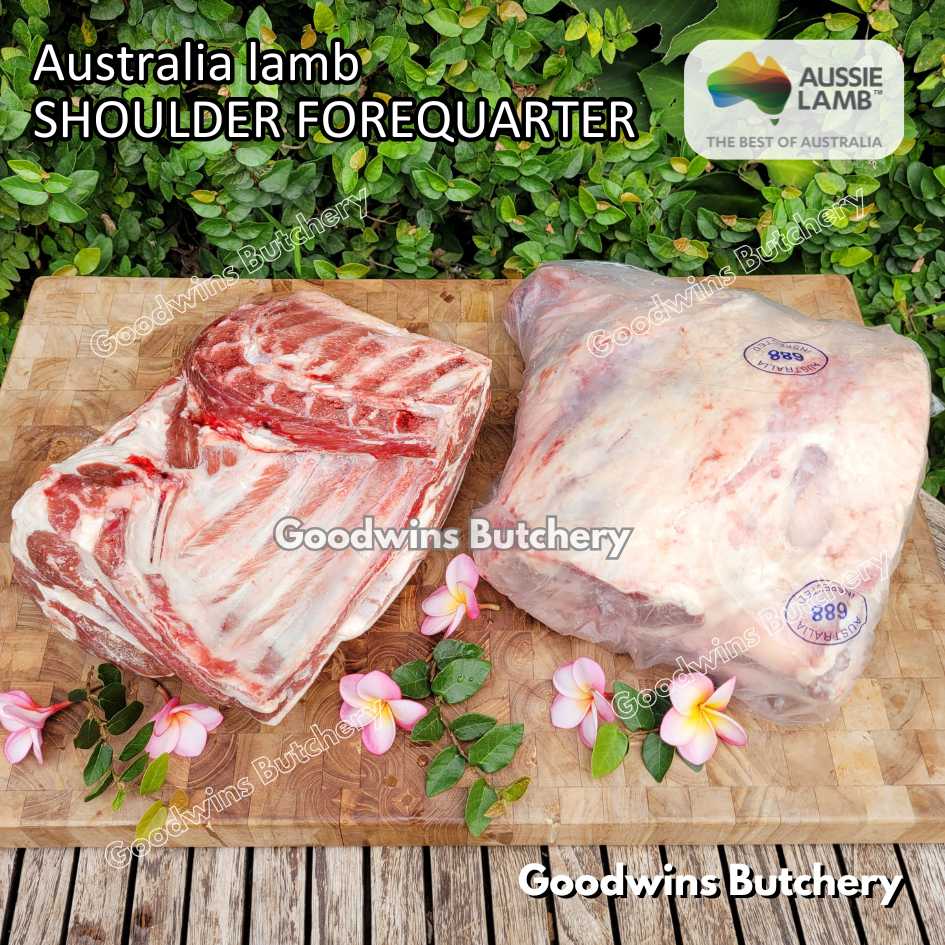 Lamb shoulder FOREQUARTER CHOP bone-in Australia +/- 1kg | brand Wammco Midfield WhiteStripe | bahu domba muda import frozen - Image 13