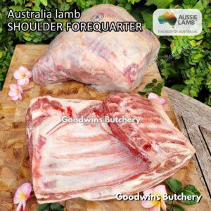 Lamb SHOULDER BONE IN whole-utuh 2.5kg DORSIP WAMMCO WHITE STRIPE MCPHEE Australia imported