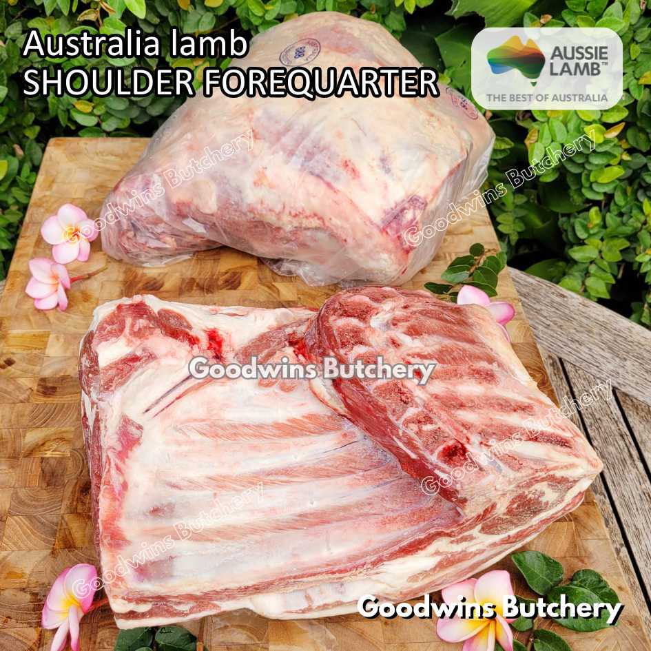 Lamb shoulder FOREQUARTER CHOP bone-in Australia +/- 1kg | brand Wammco Midfield WhiteStripe | bahu domba muda import frozen - Image 12