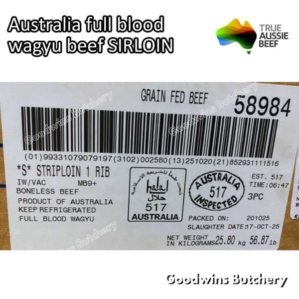 Wagyu beef SHIRO KIN pure blood RIBEYE & SIRLOIN marbling MB9+ chilled ...