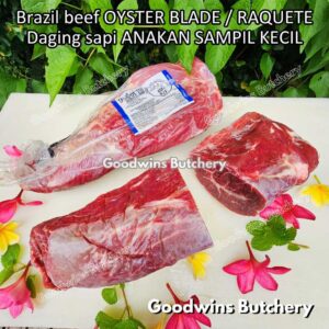 Beef OYSTER BLADE / RAQUETE Brasil Friboi portioned cut 1.6 kg/pc | daging sapi import sampil kecil beku frozen