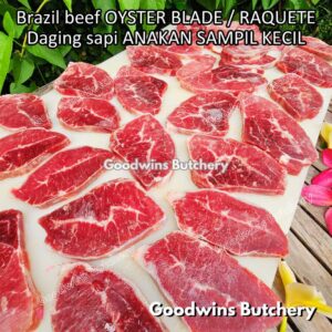 Beef OYSTER BLADE / RAQUETE Brasil Friboi steak cuts 1.6 kg/pack | daging sapi import sampil kecil beku frozen