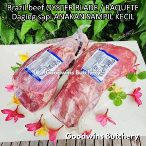 Beef OYSTER BLADE / RAQUETE Brasil Friboi whole cut utuh 3 kg/pc | daging sapi import sampil kecil beku frozen