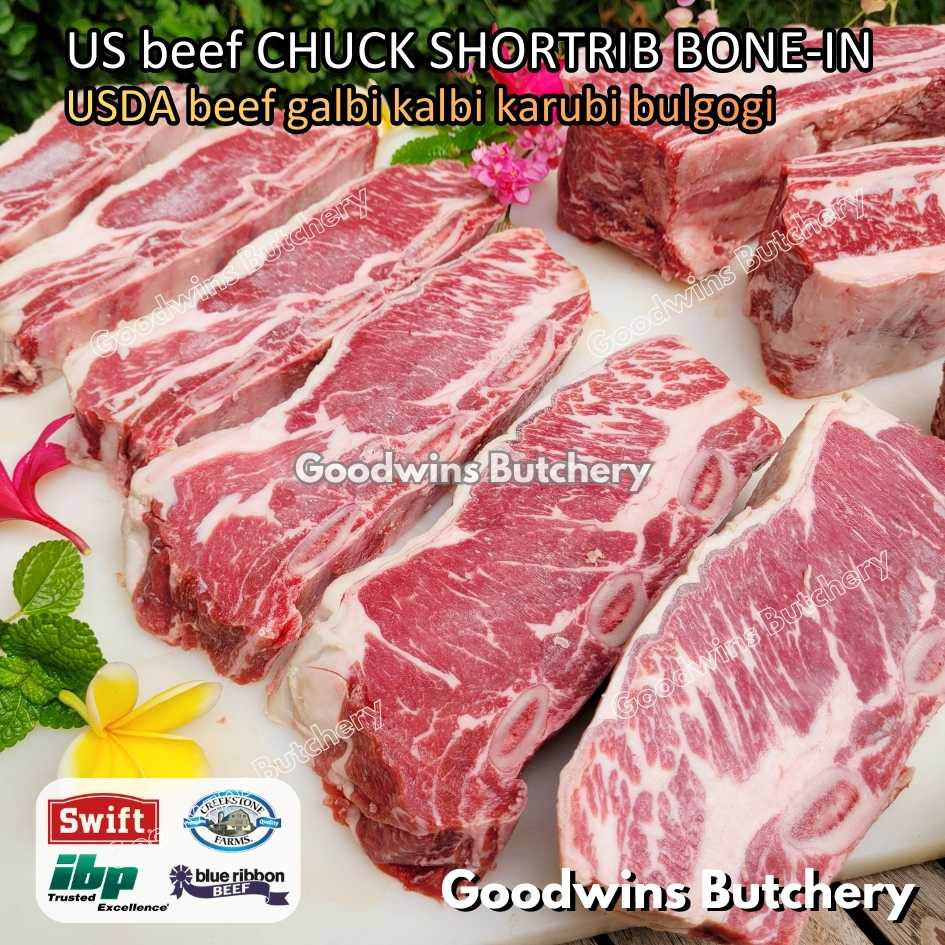 US beef CHUCK SHORTRIB BONE-IN portioned half cut 1.5-2.5kg for Roast Galbi Karubi Bulgogi Konro | USDA choice CREEKSTONE | daging iga sapi short rib frozen - Image 5