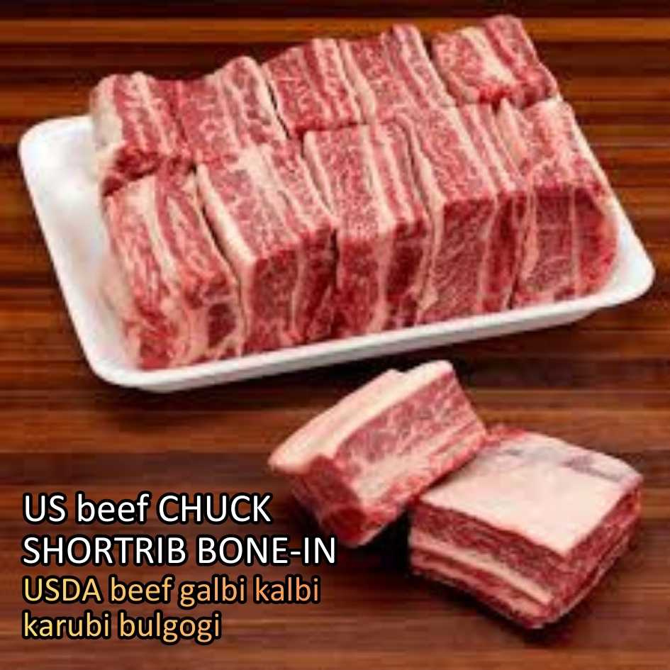 US beef CHUCK SHORTRIB BONE-IN portioned half cut 1.5-2.5kg for Roast Galbi Karubi Bulgogi Konro | USDA choice CREEKSTONE | daging iga sapi short rib frozen - Image 4