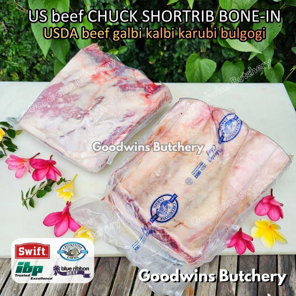 US beef CHUCK SHORTRIB BONE-IN portioned half cut 1.5-2.5kg for Roast Galbi Karubi Bulgogi Konro | USDA choice CREEKSTONE | daging iga sapi short rib frozen - Image 26