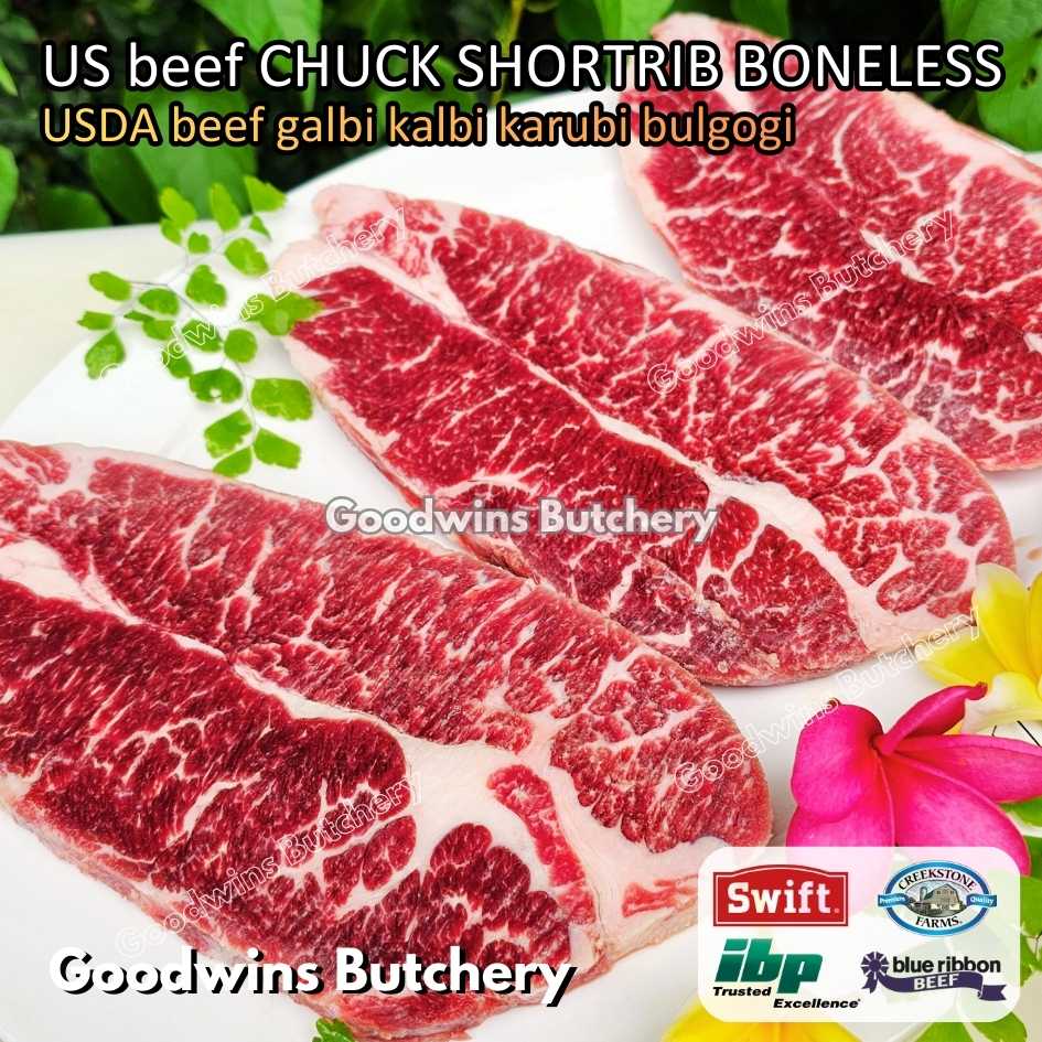 US beef Galbi Karubi Bulgogi Konro CHUCK SHORTRIB BONELESS portioned steak cuts +/- 500gr | USDA choice IBP daging iga sapi tanpa tulang short rib frozen - Image 25