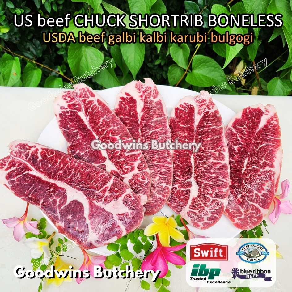 US beef Galbi Karubi Bulgogi Konro CHUCK SHORTRIB BONELESS portioned steak cuts +/- 500gr | USDA choice IBP daging iga sapi tanpa tulang short rib frozen - Image 8