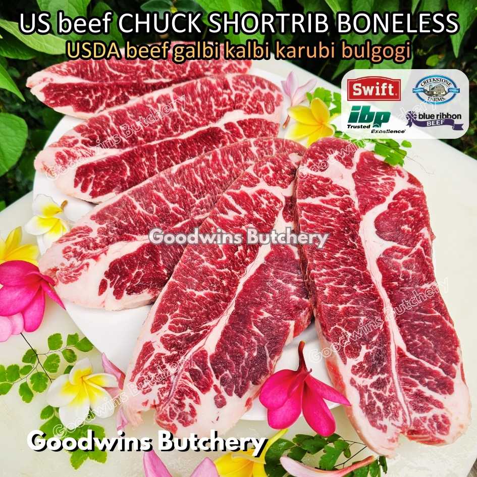 US beef Galbi Karubi Bulgogi Konro CHUCK SHORTRIB BONELESS portioned steak cuts +/- 500gr | USDA choice IBP daging iga sapi tanpa tulang short rib frozen - Image 23