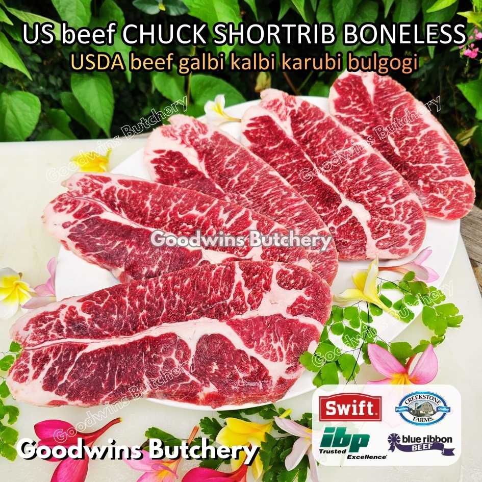 US beef Galbi Karubi Bulgogi Konro CHUCK SHORTRIB BONELESS portioned steak cuts +/- 500gr | USDA choice IBP daging iga sapi tanpa tulang short rib frozen - Image 19