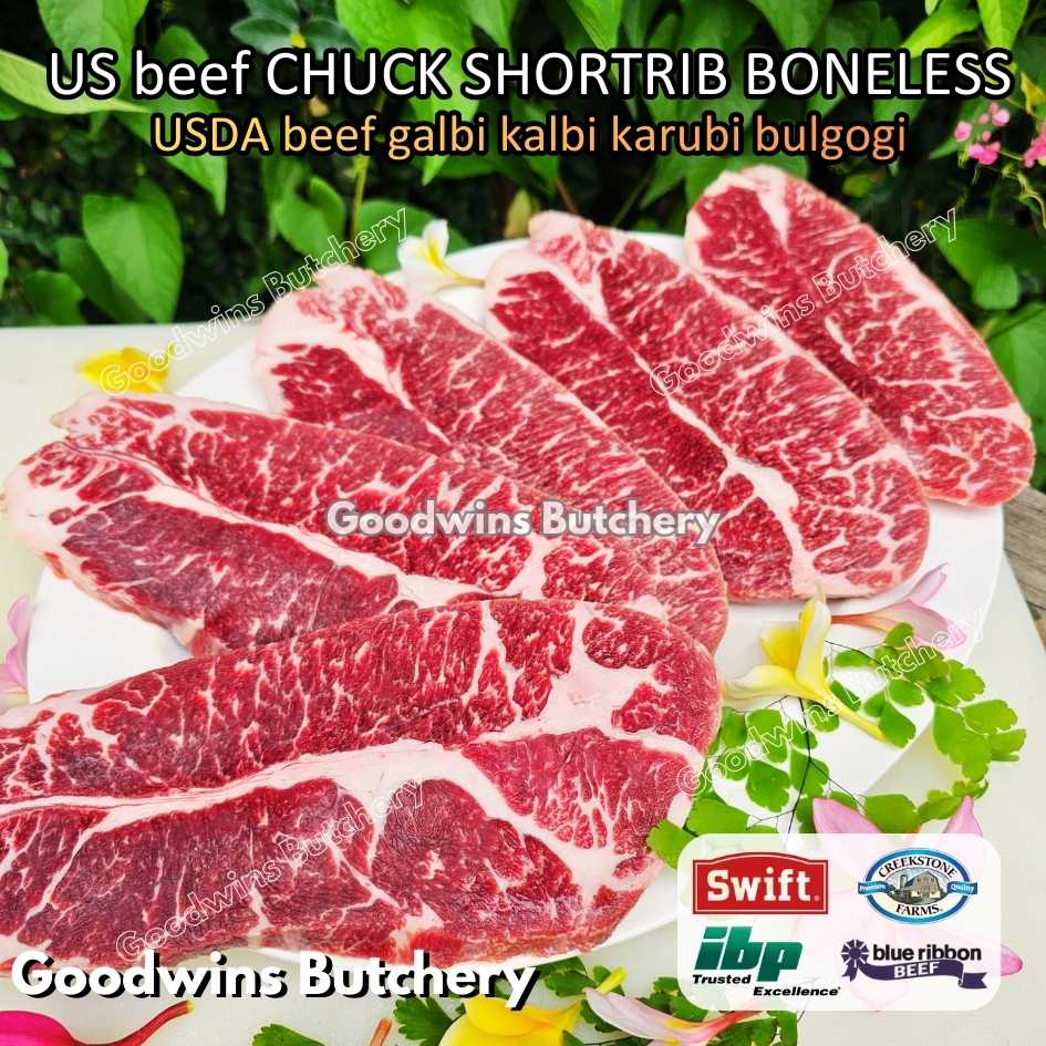 US beef Galbi Karubi Bulgogi Konro CHUCK SHORTRIB BONELESS portioned steak cuts +/- 500gr | USDA choice IBP daging iga sapi tanpa tulang short rib frozen - Image 6