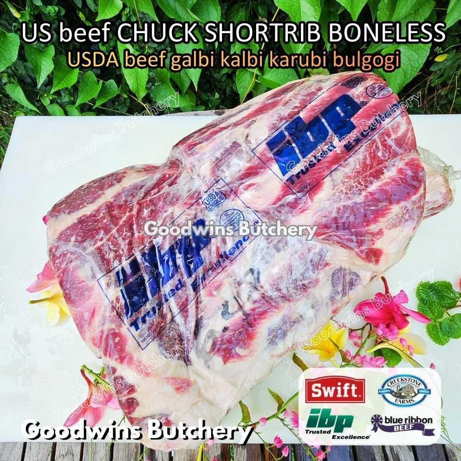 US beef Galbi Karubi Bulgogi Konro CHUCK SHORTRIB BONELESS portioned steak cuts +/- 500gr | USDA choice IBP daging iga sapi tanpa tulang short rib frozen - Image 12