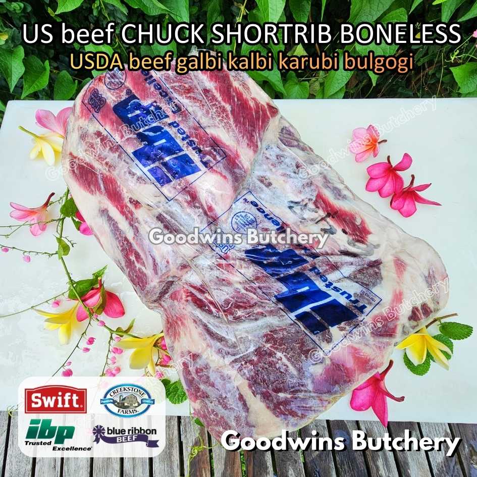US beef Galbi Karubi Bulgogi Konro CHUCK SHORTRIB BONELESS portioned steak cuts +/- 500gr | USDA choice IBP daging iga sapi tanpa tulang short rib frozen - Image 20