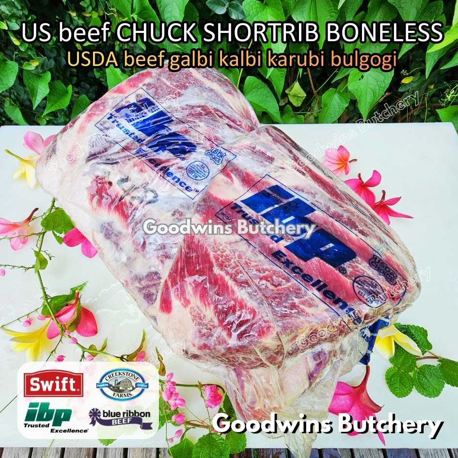 US beef Galbi Karubi Bulgogi Konro CHUCK SHORTRIB BONELESS portioned steak cuts +/- 500gr | USDA choice IBP daging iga sapi tanpa tulang short rib frozen - Image 14