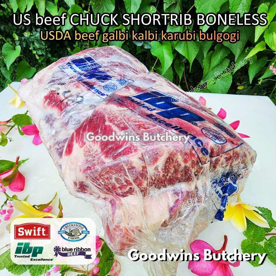 US beef Galbi Karubi Bulgogi Konro CHUCK SHORTRIB BONELESS portioned steak cuts +/- 500gr | USDA choice IBP daging iga sapi tanpa tulang short rib frozen - Image 7