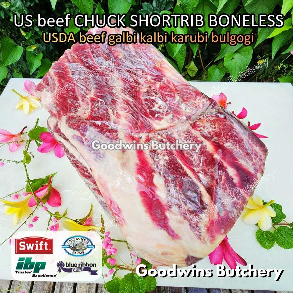 US beef Galbi Karubi Bulgogi Konro CHUCK SHORTRIB BONELESS portioned steak cuts +/- 500gr | USDA choice IBP daging iga sapi tanpa tulang short rib frozen - Image 10