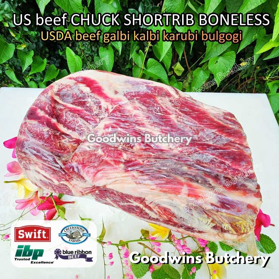 US beef Galbi Karubi Bulgogi Konro CHUCK SHORTRIB BONELESS portioned steak cuts +/- 500gr | USDA choice IBP daging iga sapi tanpa tulang short rib frozen - Image 26
