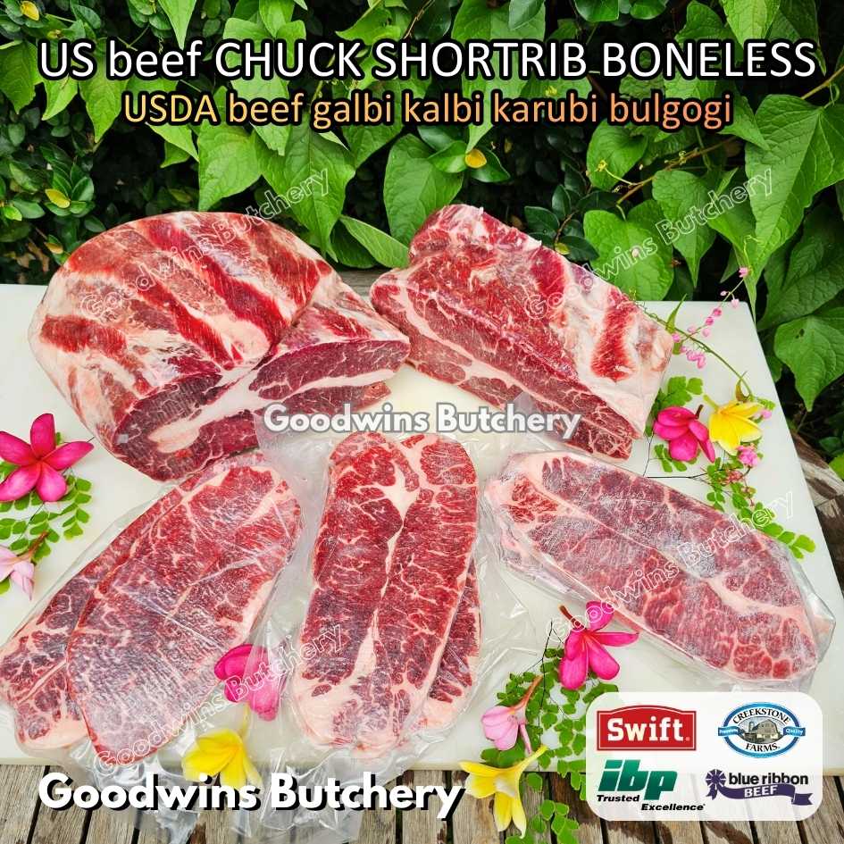 US beef Galbi Karubi Bulgogi Konro CHUCK SHORTRIB BONELESS portioned steak cuts +/- 500gr | USDA choice IBP daging iga sapi tanpa tulang short rib frozen - Image 16