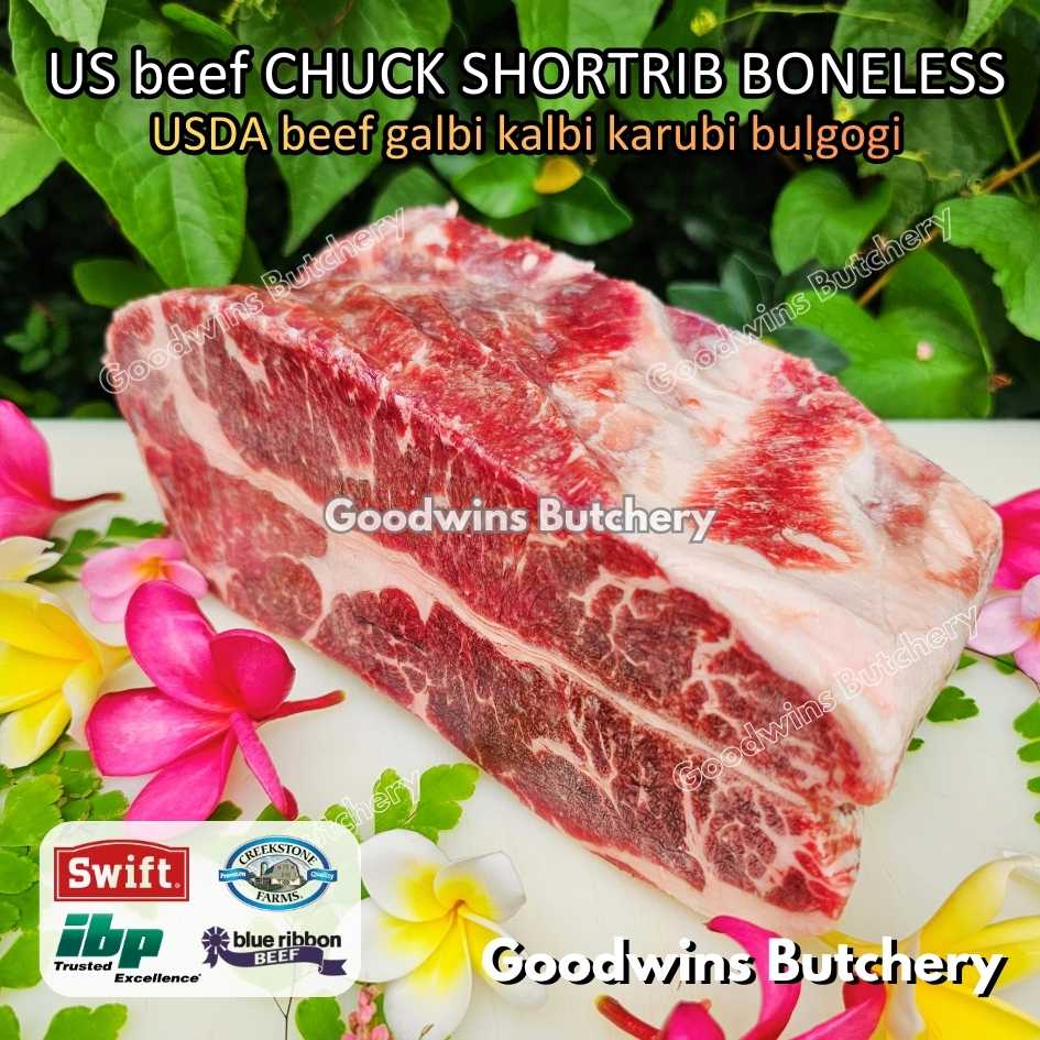 US beef Galbi Karubi Bulgogi Konro CHUCK SHORTRIB BONELESS portioned steak cuts +/- 500gr | USDA choice IBP daging iga sapi tanpa tulang short rib frozen - Image 13