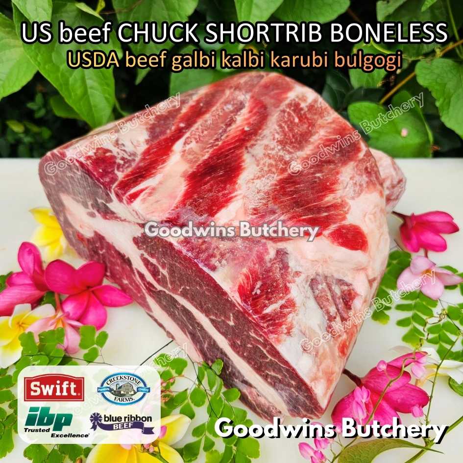 US beef Galbi Karubi Bulgogi Konro CHUCK SHORTRIB BONELESS portioned steak cuts +/- 500gr | USDA choice IBP daging iga sapi tanpa tulang short rib frozen - Image 24