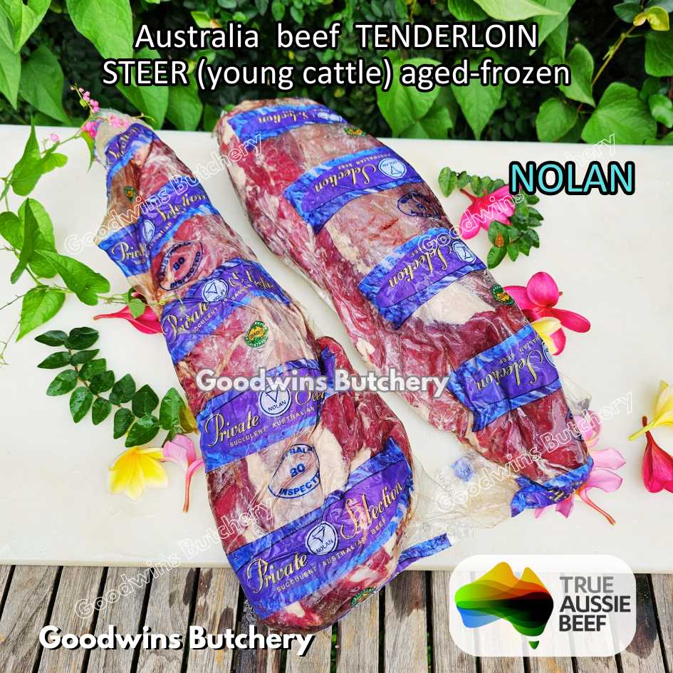 Beef TENDERLOIN Australia STEER (young cattle) aged frozen steak cuts +/- 600gr | brand Kilcoy AMH John-Dee Nolan | daging sapi has dalam beku eye fillet mignon - Image 40