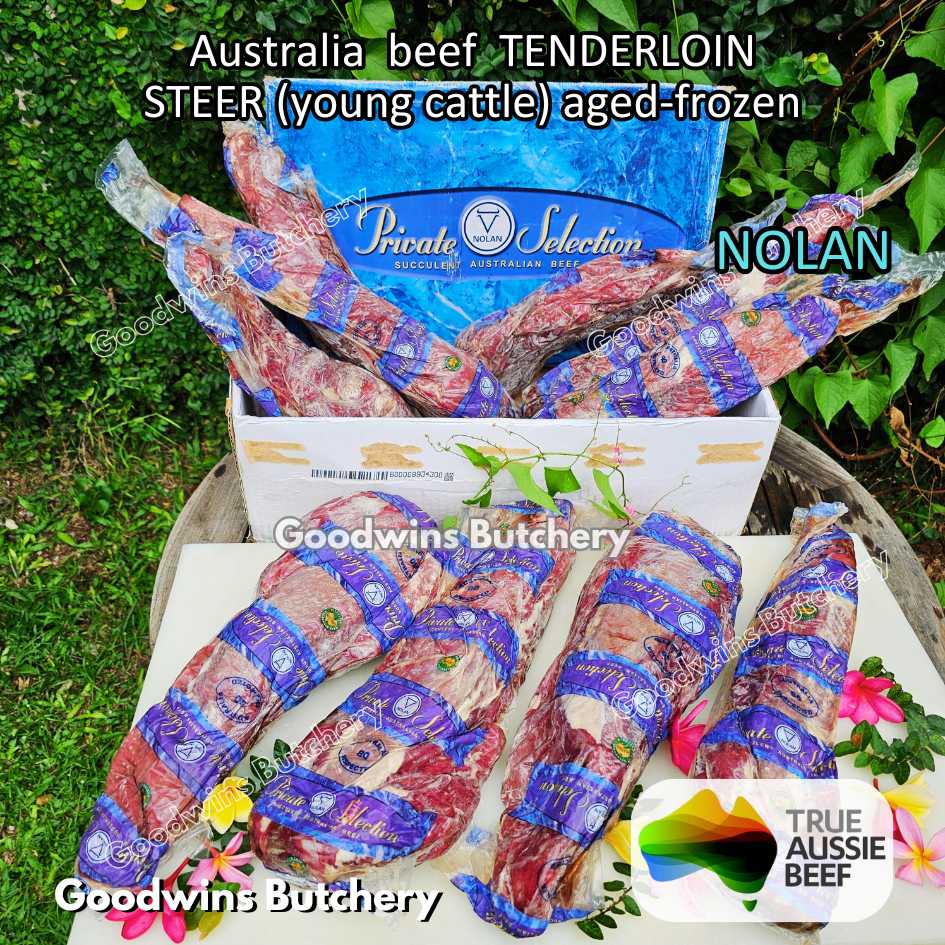 Beef TENDERLOIN Australia STEER (young cattle) aged frozen steak cuts +/- 600gr | brand Kilcoy AMH John-Dee Nolan | daging sapi has dalam beku eye fillet mignon - Image 39
