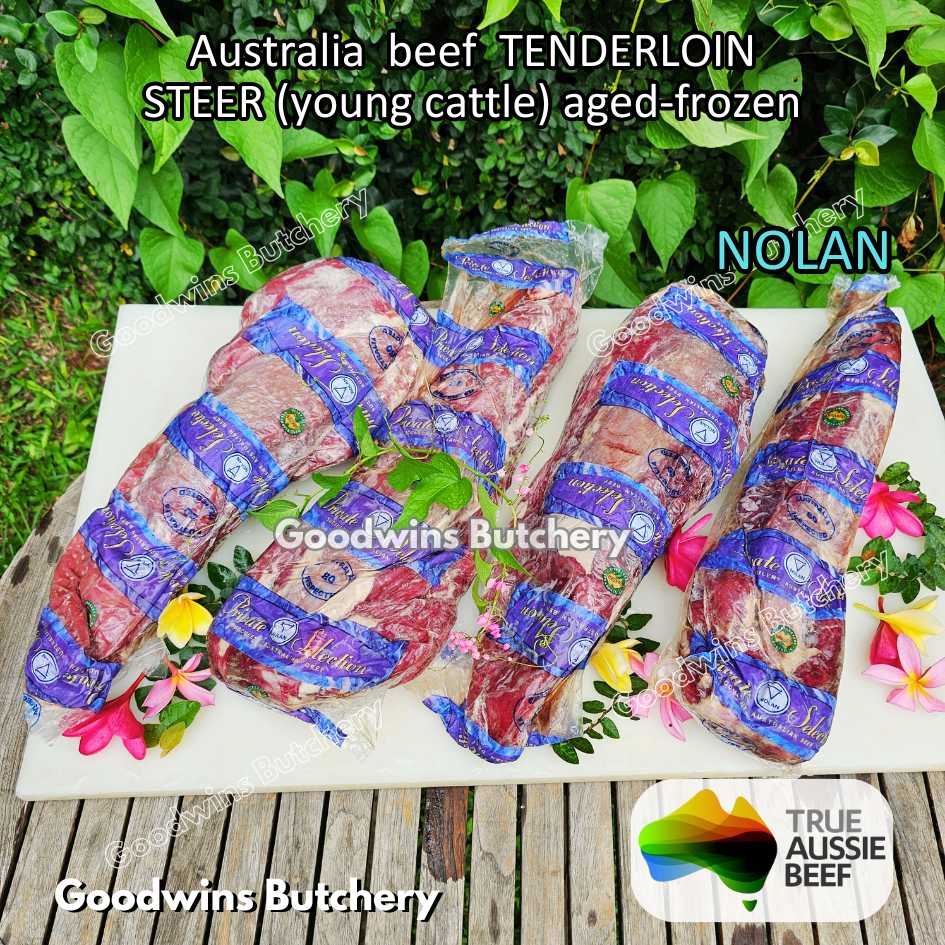 Beef TENDERLOIN Australia STEER (young cattle) aged frozen steak cuts +/- 600gr | brand Kilcoy AMH John-Dee Nolan | daging sapi has dalam beku eye fillet mignon - Image 38