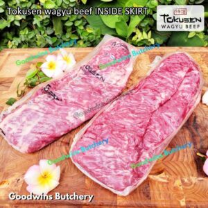 Wagyu beef Tokusen INSIDE SKIRT marbling MBS 5-6 aged frozen 600-1000 gr/pc